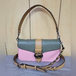 Coach Georgie Shoulder Bag In Colorblock With Whipstitch